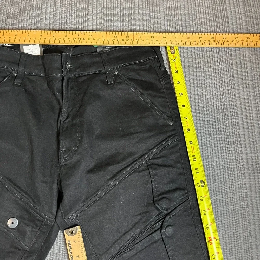 G-Star RAW Airblaze 3D Skinny Cargo Jeans 33x32‎ Black Super Stretch NWT